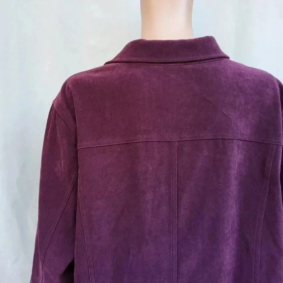 Casual Corner Annex Women's Light Jacket 16W Brown Birgundy Outdoor Zip up - Picture 7 of 11